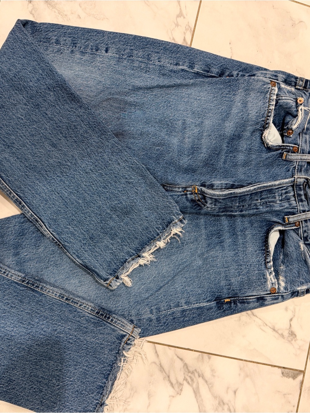 AGOLDE Women’s Light Blue Denim Jeans